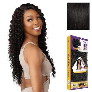 imageSensationnel Butta Lace Precut Wigs  Unit 15 Glueless Extra Wide 5 Inch Deep Parting Synthetic Pre Tweezed Smaller Knot Hairline 1 JETBLACK1B OFFBLACK