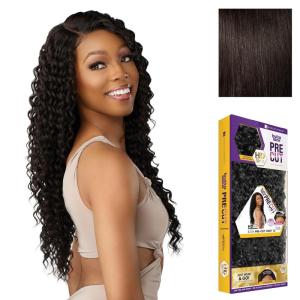 imageSensationnel Butta Lace Precut Wigs  Unit 15 Glueless Extra Wide 5 Inch Deep Parting Synthetic Pre Tweezed Smaller Knot Hairline 1 JETBLACK2 DARKBROWN