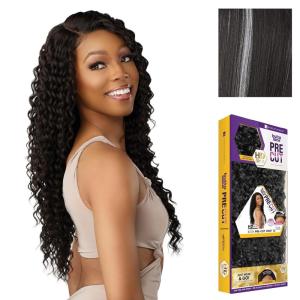 imageSensationnel Butta Lace Precut Wigs  Unit 15 Glueless Extra Wide 5 Inch Deep Parting Synthetic Pre Tweezed Smaller Knot Hairline 1 JETBLACKBALAYAGEPLATINUM