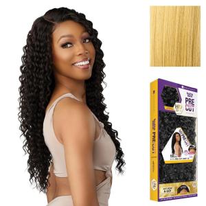 imageSensationnel Butta Lace Precut Wigs  Unit 15 Glueless Extra Wide 5 Inch Deep Parting Synthetic Pre Tweezed Smaller Knot Hairline 1 JETBLACKHONEYBLONDE