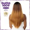 imageSensationnel Butta Lace Hhm Wigs  Straight 26 Inch Human Hair Blend Extra Wide 5 Inch Parting Preplucked Hairline Glueless Lacefront T4WINET4WINE