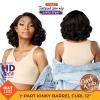 imageSensationnel Curls Kinksandco Kinkyedges Wig  Kinky Barrel Curl 12 Inch Y Part Lace Natural Kinkytexture Edged Hairline for Natural 3C to 4C Hair Textures 1 JETBLACK1 JETBLACK