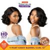 imageSensationnel Curls Kinksandco Kinkyedges Wig  Kinky Barrel Curl 12 Inch Y Part Lace Natural Kinkytexture Edged Hairline for Natural 3C to 4C Hair Textures 1 JETBLACK1 JETBLACK