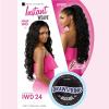 imageSensationnel Instant Weave Half Wig  24 Synthetic Blendwig Adjustable Drawstring for Seamless Hair Blending 1B OFFBLACK