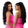imageSensationnel Instant Weave Half Wig  24 Synthetic Blendwig Adjustable Drawstring for Seamless Hair Blending 1B OFFBLACK