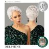 imageSensationnel Platinum Glow 13X6 Wigs  Delphine Lacefrontal Glueless human hair blend Preplucked Hairline 1 JETBLACKSILVERWHISPER