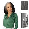 imageSensationnel Platinum Glow 13X6 Wigs  Celestine Lacefrontal Glueless human hair blend Preplucked Hairline 1 JETBLACKSTEELGRAY