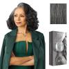 imageSensationnel Platinum Glow 13X6 Wigs  Josephine Lacefrontal Glueless human hair blend Preplucked Hairline 1 JETBLACKSTEELGRAY