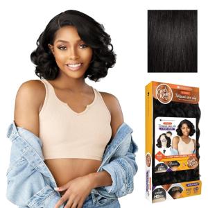 imageSensationnel Curls Kinksandco Kinkyedges Wig  Kinky Barrel Curl 12 Inch Y Part Lace Natural Kinkytexture Edged Hairline for Natural 3C to 4C Hair Textures 1 JETBLACK1B OFFBLACK