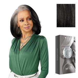 imageSensationnel Platinum Glow 13X6 Wigs  Celestine Lacefrontal Glueless human hair blend Preplucked Hairline 1 JETBLACKSHIMMERINGPEARL