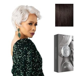 imageSensationnel Platinum Glow 13X6 Wigs  Delphine Lacefrontal Glueless human hair blend Preplucked Hairline 1 JETBLACK2 DARKBROWN