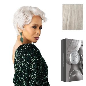 imageSensationnel Platinum Glow 13X6 Wigs  Delphine Lacefrontal Glueless human hair blend Preplucked Hairline 1 JETBLACKICYPEARL