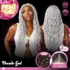 imageSensationnel Shearmuse Festigal Lacewig  Dazzle Gal Glueless Ypart Laceparting Hand Tied Ready to Wear Synthetic Prestyled Units BLEACHBLONDESILVERBLONDE
