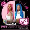imageSensationnel Shearmuse Festigal Lacewig  Diamond Gal Glueless Ypart Laceparting Hand Tied Ready to Wear Synthetic Prestyled Units BLACKBLACK