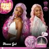 imageSensationnel Shearmuse Festigal Lacewig  Flower Gal Glueless Ypart Laceparting Hand Tied Ready to Wear Synthetic Prestyled Units BUBBLEGUMLILAC