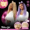 imageSensationnel Shearmuse Festigal Lacewig  Ribbon Gal Glueless Laceparting Hand Tied Ready to Wear Synthetic Prestyled Units BEIGEBLONDETTLAVENDER