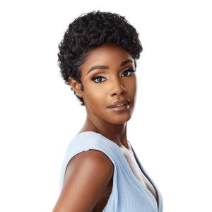 imageSensationnel Shear Muse Lace Wig  Amina Deep Laceparting Hand Tied Ready to Wear Synthetic Prestyled Units 1 JETBLACKBG BURGANDY