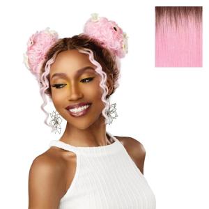 imageSensationnel Shearmuse Festigal Lacewig  Bubble Gal Full Center Laceparting Hand Tied Ready to Wear Synthetic Prestyled Units BLACKTTBLUSHPINK