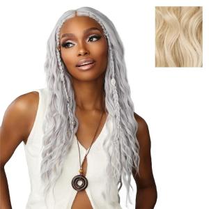 imageSensationnel Shearmuse Festigal Lacewig  Dazzle Gal Glueless Ypart Laceparting Hand Tied Ready to Wear Synthetic Prestyled Units BLEACHBLONDECHAMPAGNEBLONDE