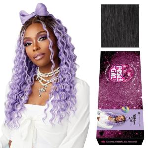 imageSensationnel Shearmuse Festigal Lacewig  Ribbon Gal Glueless Laceparting Hand Tied Ready to Wear Synthetic Prestyled Units BEIGEBLONDEBLACK