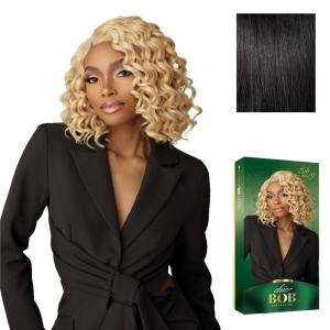 imageSensationnel Chicbob Lace Frontwig  Lob Unit 9 Face Framing Glueless Wig Wide 5 Inch Deep Part Synthetic Preplucked Hairline 1 JETBLACK1 JETBLACK