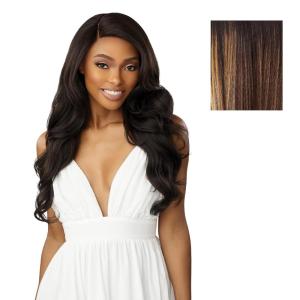imageSensationnel Dashly Lace Front Wig  Unit 53 Hand Tied Laceparting Ear to Ear Synthetic 1 JETBLACKBALAYAGESUNKISSED