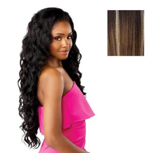 imageSensationnel Instant Weave Half Wig  24 Synthetic Blendwig Adjustable Drawstring for Seamless Hair Blending 1 JETBLACKBALAYAGEMOCHA