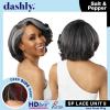 imageSensationnel Dashly Lace Saltandpepper Wig  Sp Unit 9 Hand Tied Laceparting Ear to Ear Synthetic 1 JETBLACK1 JETBLACK