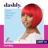 imageSensationnel Dashly Wig  Unit 14 Non Lace Cap Ready to Wear Ear to Ear Lacepart Synthetic 1 JETBLACKT2HOTPINK