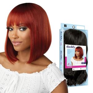 imageSensationnel Dashly Wig  Unit 12 Non Lace Cap Ready to Wear Ear to Ear Lacepart Synthetic 1 JETBLACKT2PURPLE