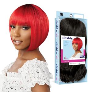 imageSensationnel Dashly Wig  Unit 14 Non Lace Cap Ready to Wear Ear to Ear Lacepart Synthetic 1 JETBLACKT2RED