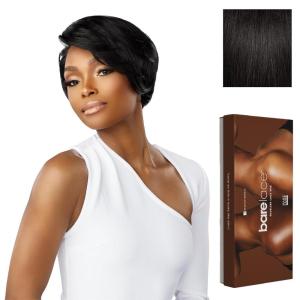 imageSensationnel Bare Lace 13X6 Wigs  Unit 18 Lacefrontal Glueless Synthetic 180 Degree Preplucked Hairline 1 JETBLACK1B OFFBLACK