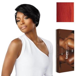 imageSensationnel Bare Lace 13X6 Wigs  Unit 18 Lacefrontal Glueless Synthetic 180 Degree Preplucked Hairline 1 JETBLACKREDCOPPER