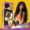 imageSensationnel Butta Lace 90Sbangs Wigs  Unit 916 Glueless Wide Deep Center Part Synthetic Preplucked Hairline 1 JETBLACKBALAYAGECARAMEL