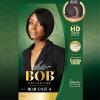 imageSensationnel Chicbob Lace Frontwig  Bob Unit 4 Face Framing Glueless Wig Wide 5 Inch Deep Part Synthetic Preplucked Hairline 1 JETBLACKPLATINUMBLONDE