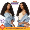 imageSensationnel Curls Kinksandco Kinkyedges Wig  Kinky Braid Out 20 Inch Y Part Lace Natural Kinkytexture Edged Hairline for Natural 3C to 4C Hair Textures 1 JETBLACK1 JETBLACK