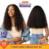 imageSensationnel Curls Kinksandco Kinkyedges Wig  Kinky Braid Out 20 Inch Y Part Lace Natural Kinkytexture Edged Hairline for Natural 3C to 4C Hair Textures 1 JETBLACKF1B33
