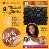 imageSensationnel Curls kinksandco clip in  clique 9 piece pack easy to use clips for natural 3c to 4c human hair 14 inch NATURALBLACKNATURAL