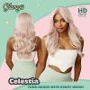 imageSensationnel Glamzy Lace Part Wigs  Celestia Glueless Hand Tied Wider V Parting Synthetic Hair 1 JETBLACKBALAYAGESUNKISSED