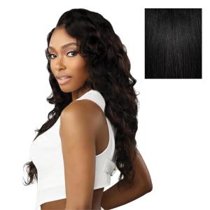 imageSensationnel 13A 13X4 Lace Frontalwigs  Body Wave Human Hair 13A Unprocessed Glueless Straight Preplucked Hairline 20 inch NATURALNATURALBLACK