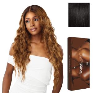 imageSensationnel Bare Lace 13X6 Wigs  Unit 17 Lacefrontal Glueless Synthetic 180 Degree Preplucked Hairline 1 JETBLACK1B OFFBLACK