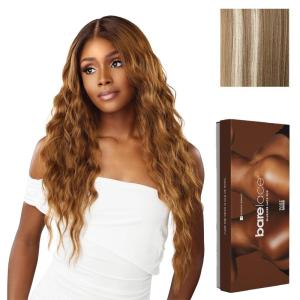 imageSensationnel Bare Lace 13X6 Wigs  Unit 17 Lacefrontal Glueless Synthetic 180 Degree Preplucked Hairline 1 JETBLACKBALAYAGEASHBLONDE