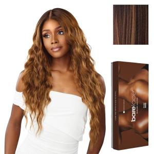 imageSensationnel Bare Lace 13X6 Wigs  Unit 17 Lacefrontal Glueless Synthetic 180 Degree Preplucked Hairline 1 JETBLACKBALAYAGECHOCOLATE