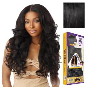 imageSensationnel Butta Lace Precut Wigs  Unit 12 Glueless Extra Wide 5 Inch Deep Parting Synthetic Pre Tweezed Smaller Knot Hairline 1 JETBLACK1 JETBLACK
