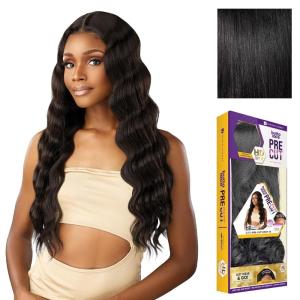 imageSensationnel Butta Lace Precut Wigs  Unit 16 Glueless Extra Wide 5 Inch Deep Parting Synthetic Pre Tweezed Smaller Knot Hairline 1 JETBLACK1 JETBLACK