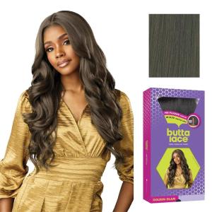 imageSensationnel Butta Lace Wigs  Golden Glam Extra Wide 5 Inch Deep Parting Synthetic Preplucked Hairline Glueless Lacefront 1 JETBLACKDEEPCHARCOAL