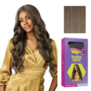 imageSensationnel Butta Lace Wigs  Golden Glam Extra Wide 5 Inch Deep Parting Synthetic Preplucked Hairline Glueless Lacefront 1 JETBLACKMUSHROOMASHBLONDE