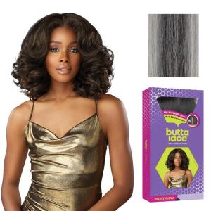 imageSensationnel Butta Lace Wigs  Velvet Flow Unit Extra Wide 5 Inch Deep Parting Synthetic Preplucked Hairline Glueless Lacefront 1 JETBLACKHL3451