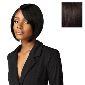 imageSensationnel Chicbob Lace Frontwig  Bob Unit 4 Face Framing Glueless Wig Wide 5 Inch Deep Part Synthetic Preplucked Hairline 1 JETBLACK2 DARKBROWN