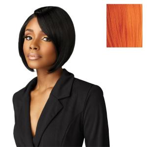 imageSensationnel Chicbob Lace Frontwig  Bob Unit 4 Face Framing Glueless Wig Wide 5 Inch Deep Part Synthetic Preplucked Hairline 1 JETBLACKGINGERCOPPER